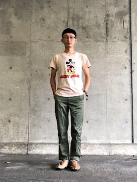 「カーキパンツ」｜ちーばくんさん（メンズ・165cm・30代）の秋コーディネート