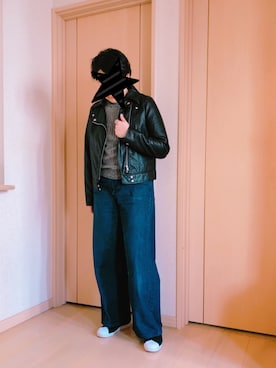 「osharewalker（オシャレウォーカー）のアイテム（ライダースジャケット）」を使った、KOALAMAMAさん（レディース・163cm）の春コーディネート
