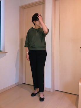 「BENETTON (UNITED COLORS OF BENETTON)（ベネトンユナイテッドカラーズオブベネトン）のアイテム（その他パンツ）」を使った、KOALAMAMAさん（レディース・163cm）の夏コーディネート