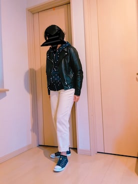 「osharewalker（オシャレウォーカー）のアイテム（ライダースジャケット）」を使った、KOALAMAMAさん（レディース・163cm）の秋コーディネート