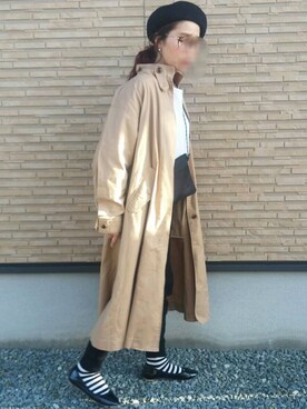 「ボーダーソックス」｜「アイテム（その他アウター）」を使った、ｅｒａさん（レディース・158cm）の冬コーディネート
