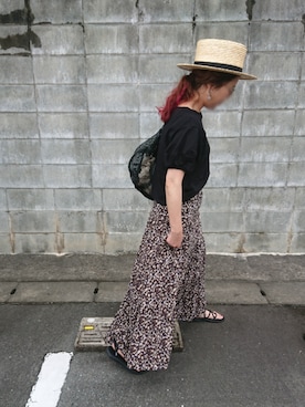 「STUDIOUS SELECT（ステュディオスセレクト）のアイテム（バッグ）」を使った、ｅｒａさん（レディース・158cm）の夏コーディネート