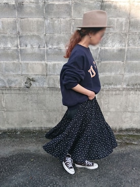 スニーカー ブラウン系 を使った ドットワンピ の人気ファッションコーディネート Wear