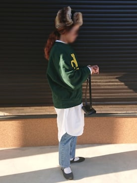 「SVEC（シュベック）のカンフーシューズ kung fu Shoes / ストラップパンプス（バレエシューズ）」を使った、ｅｒａさん（レディース・158cm）の秋コーディネート