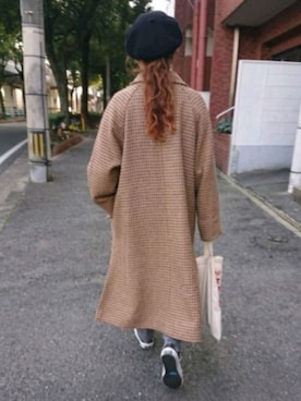 「SLOBE citron.（スローブシトロン）のアイテム（ステンカラーコート）」を使った、ｅｒａさん（レディース・158cm）の冬コーディネート