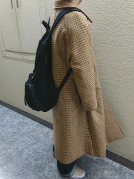 「SLOBE citron.（スローブシトロン）のアイテム（ステンカラーコート）」を使った、ｅｒａさん（レディース・158cm）の冬コーディネート