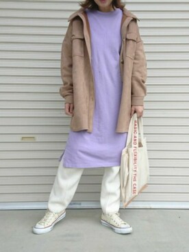 「レイヤードstyle」｜「アイテム（ノーカラージャケット）」を使った、ｅｒａさん（レディース・158cm）の冬コーディネート