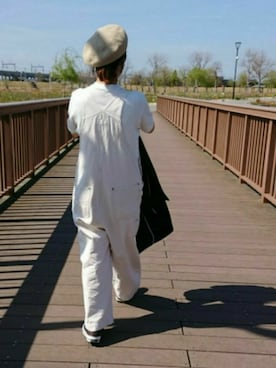 「UNIQLO（ユニクロ）のワッフルクルーネックT（5分袖）（Tシャツ/カットソー）」を使った、ｅｒａさん（レディース・158cm）の春コーディネート