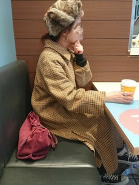 「SLOBE citron.（スローブシトロン）のアイテム（ステンカラーコート）」を使った、ｅｒａさん（レディース・158cm）の冬コーディネート