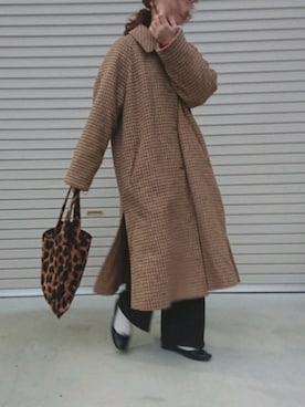 「SLOBE citron.（スローブシトロン）のアイテム（ステンカラーコート）」を使った、ｅｒａさん（レディース・158cm）の冬コーディネート