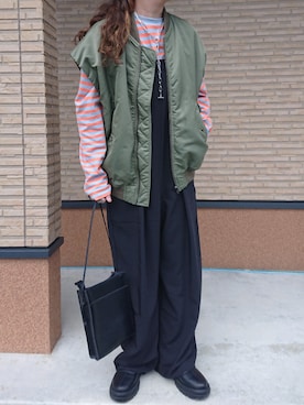 「スニーカーブーツ」｜「アイテム（オールインワン・サロペット）」を使った、ｅｒａさん（レディース・158cm）の冬コーディネート