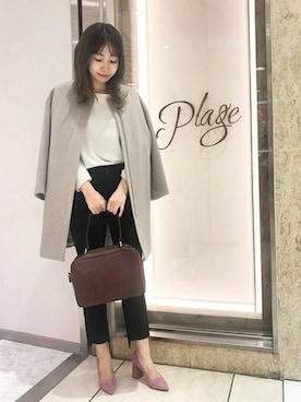 「カラーパンプス」｜AYAさん（レディース・167cm）の冬コーディネート