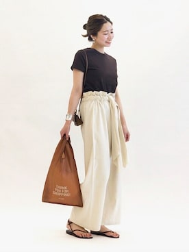 「plage（プラージュ）のアイテム（パンツ）」を使った、AYAさん（レディース・167cm）の春コーディネート