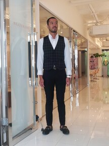 H&M | チェックベスト
(スーツベスト)