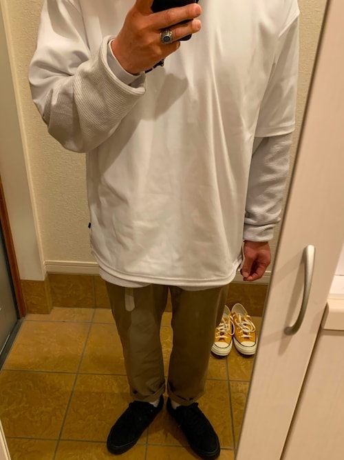 THE NORTH FACE ホワイト チノパン M nanamica / COOLMAX Chino Wide Tapered Pants