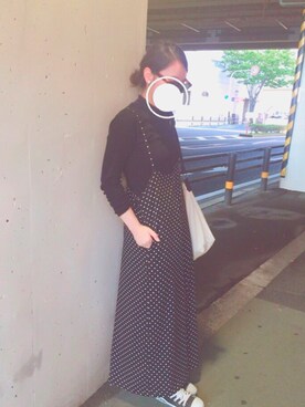 「GLOBAL WORK（グローバルワーク）のアイテム（つなぎ/オールインワン）」を使った、しおりさん（レディース・160cm）の冬コーディネート