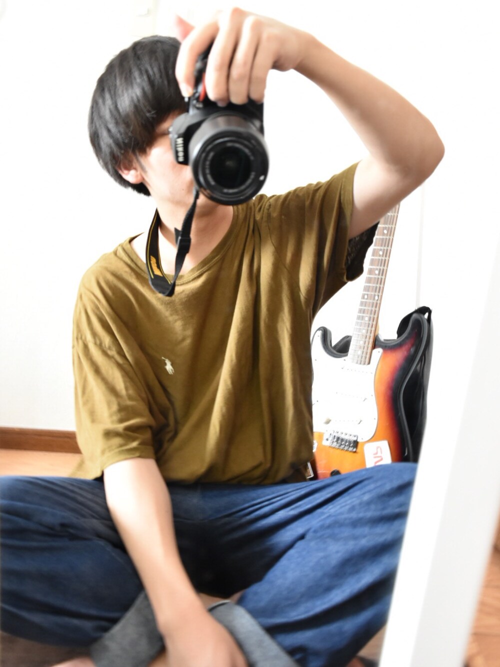 「RALPH LAURENのアイテム（Tシャツ/カットソー、ブラウン系）」を使った、510さん（メンズ・168cm）の夏コーディネートの1枚目の写真