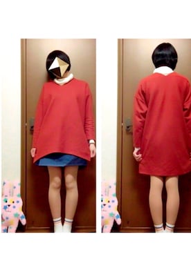 「だぼだぼ」｜「アイテム（ワンピース/ドレス）」を使った、Usagiさん（レディース・161cm）の冬コーディネート