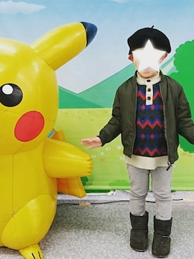 「5歳」｜「アイテム（ミリタリージャケット）」を使った、ascatさん（キッズ・100cm）の冬コーディネート