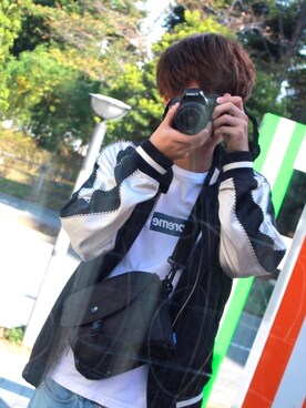 「おでかけ」｜「アイテム（その他アウター）」を使った、ささぴ。さん（メンズ・178cm）の秋コーディネート