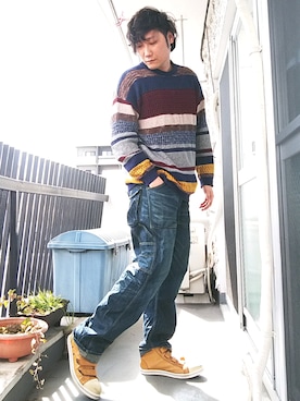 まっちゃんさん（メンズ・183cm）の冬コーディネート