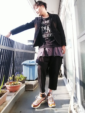 「rehacer（レアセル）のアイテム（ジャケット/アウター）」を使った、まっちゃんさん（メンズ・183cm）の春コーディネート