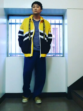 ZARA ナイロンジャケット テックファッション スポーツウェア yellow