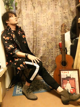 まっちゃんさん（メンズ・183cm）の秋コーディネート