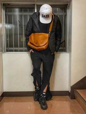 「LIDNM（リドム）のアイテム（ダウンジャケット/コート）」を使った、まっちゃんさん（メンズ・183cm）の冬コーディネート