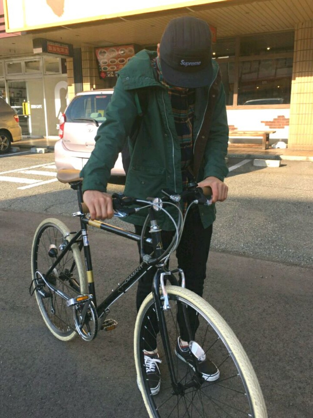 「冬、きれいめカジュアル、スキニーデニム」｜「ﾏｲﾊﾞｲｸのアイテム（その他、ブラック系）」を使った、kaiさん（メンズ・170cm）の冬コーディネートの1枚目の写真
