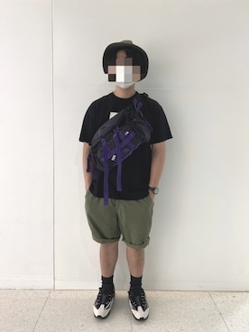 「CDG（シーディージー）のアイテム（シューズ）」を使った、ハウイーさん（メンズ・175cm）の夏コーディネート