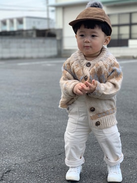 「平成最後のWEARISTAセンバツ」｜「アイテム（サロペット/オーバーオール）」を使った、genさん（キッズ・80cm）の春コーディネート