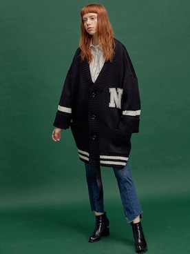 「Understudyclub（アンダースタディクラブ）のアイテム（カーディガン/ボレロ）」を使った、understudyclubさん（レディース・165cm）の冬コーディネート