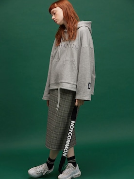 「Understudyclub（アンダースタディクラブ）のアイテム（パーカー）」を使った、understudyclubさん（レディース・165cm）の冬コーディネート