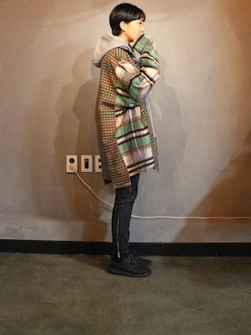 「Understudyclub（アンダースタディクラブ）のアイテム（その他アウター）」を使った、understudyclubさん（レディース・165cm）の冬コーディネート