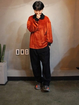 「アイテム（ポロシャツ）」を使った、understudyclubさん（レディース・165cm）の冬コーディネート