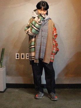 「Understudyclub（アンダースタディクラブ）のアイテム（その他アウター）」を使った、understudyclubさん（レディース・165cm）の冬コーディネート