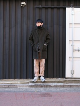 「韓国」｜「アイテム（ムートンコート）」を使った、understudyclubさん（メンズ・175cm）の冬コーディネート