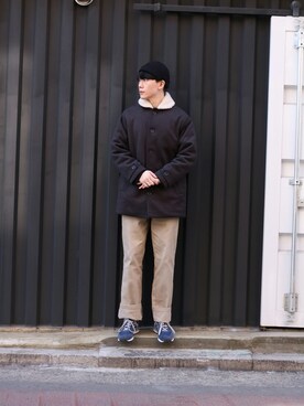 「韓国」｜「アイテム（ステンカラーコート）」を使った、understudyclubさん（レディース・175cm）の春コーディネート