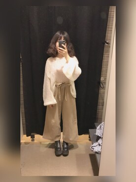「UNIF（ユニフ）のアイテム（ブーツ）」を使った、CarinOpheliaさん（レディース・153cm）の春コーディネート