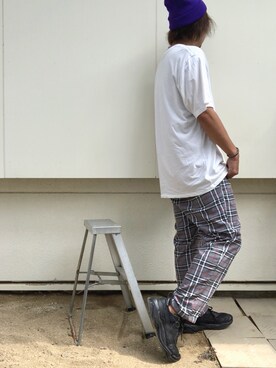 「improves（インプローブス）のアイテム（チノパンツ）」を使った、わっしょいさん（メンズ・180cm）の夏コーディネート