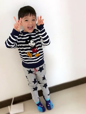 「M＆S（エムアンドエス）のアイテム」を使った、Riekoさん（キッズ・110cm）の冬コーディネート