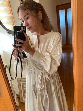 「BEAMS（ビームス）のアイテム（イヤリング）」を使った、えぐりんさん（レディース・156cm）の冬コーディネート