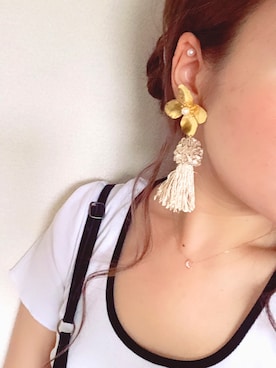 「select MOCA（セレクトモカ）のアイテム（サロペット/オーバーオール）」を使った、えっちゃんさん（レディース・160cm）の秋コーディネート