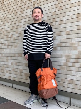 「coen（コーエン）のアイテム（バッグ）」を使った、coenきのしたさん（メンズ・165cm）の夏コーディネート