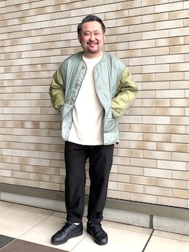 「みりたりー」｜「アイテム（ミリタリージャケット）」を使った、coenきのしたさん（メンズ・165cm）の秋コーディネート