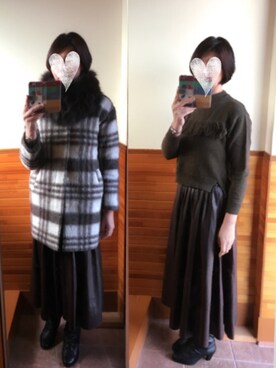 「ファースヌード」｜「アイテム（ジャケット/アウター）」を使った、えまみーさん（レディース・171cm）の冬コーディネート