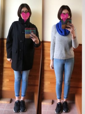「DSQUARED2（ディースクエアード）のアイテム（その他アウター）」を使った、えまみーさん（レディース・171cm）の冬コーディネート