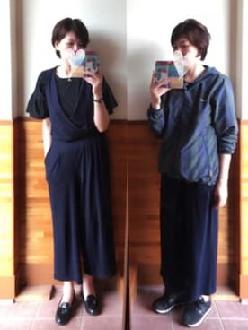 「コロンビア」｜「アイテム（サロペット/オーバーオール）」を使った、えまみーさん（レディース・171cm）の春コーディネート