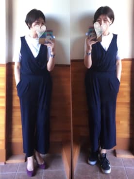 「Clarpierce（クラーピアス）のアイテム」を使った、えまみーさん（レディース・171cm）の夏コーディネート